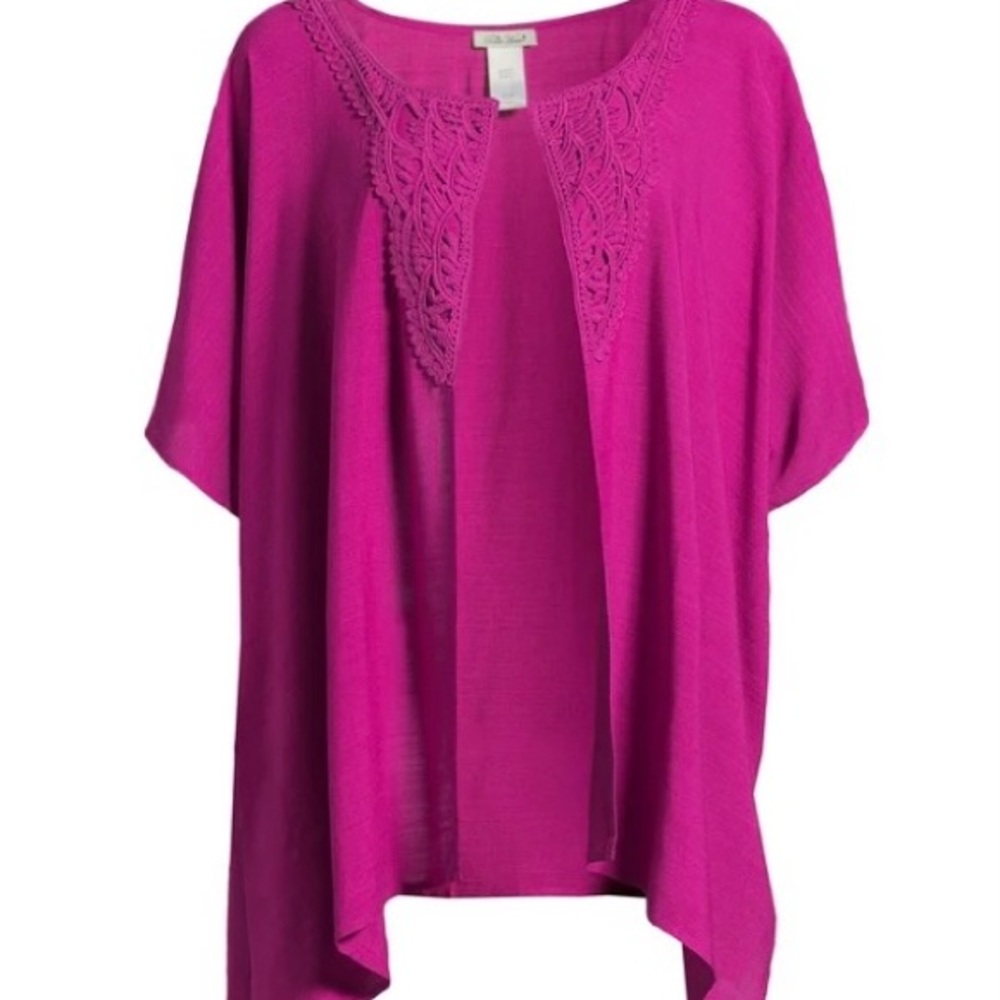 NWT The Pioneer Woman Crochet Front Detailed Ruana, Shawl, Cardigan OS